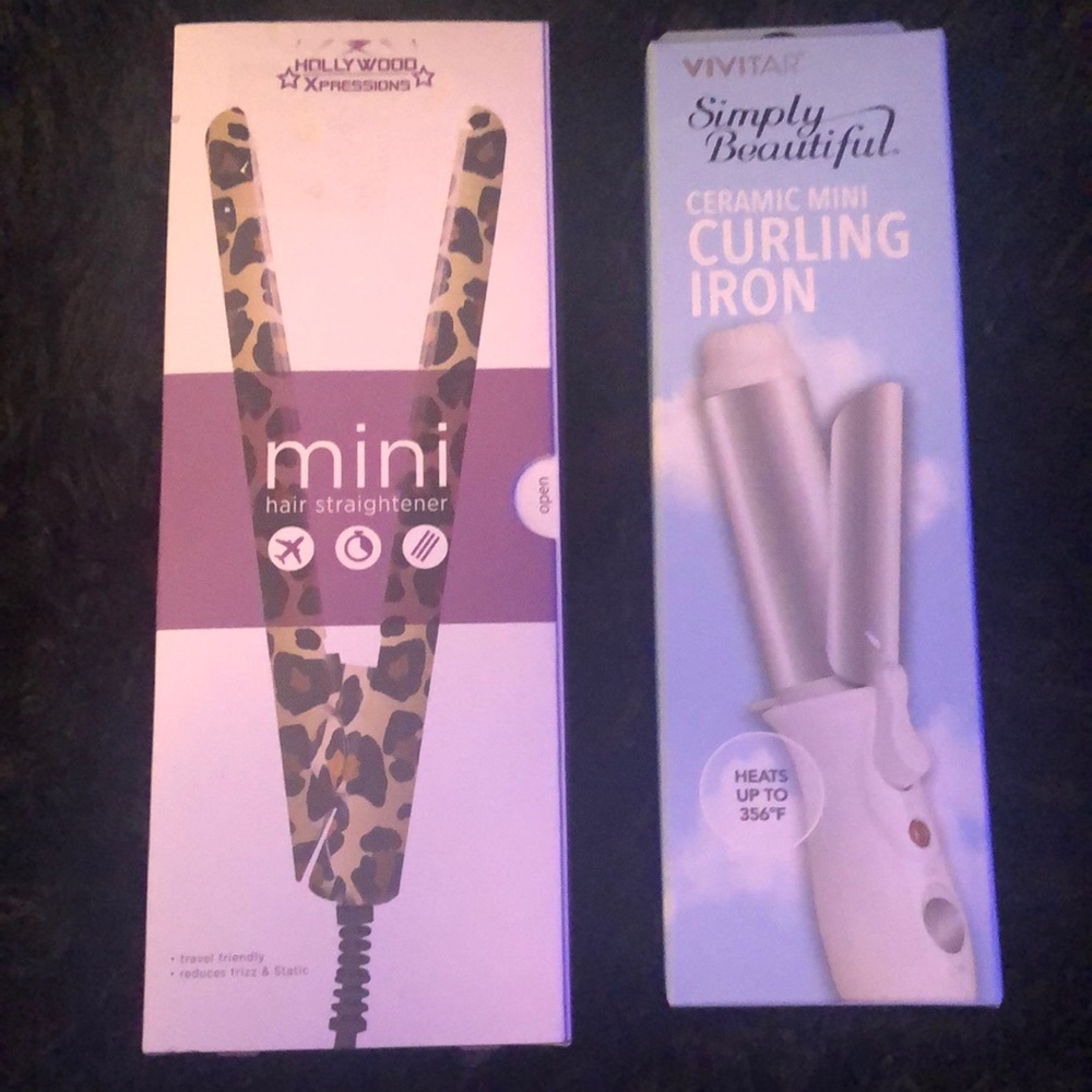 VIVITAR Simply Beautiful Ceramic Mini Curling Iron & Straightener!